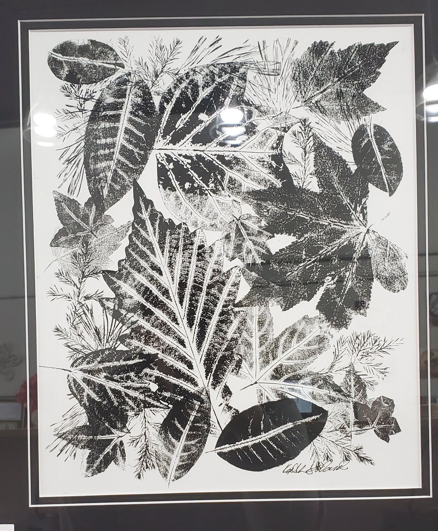 Leaf Impressions Ink and Leaves