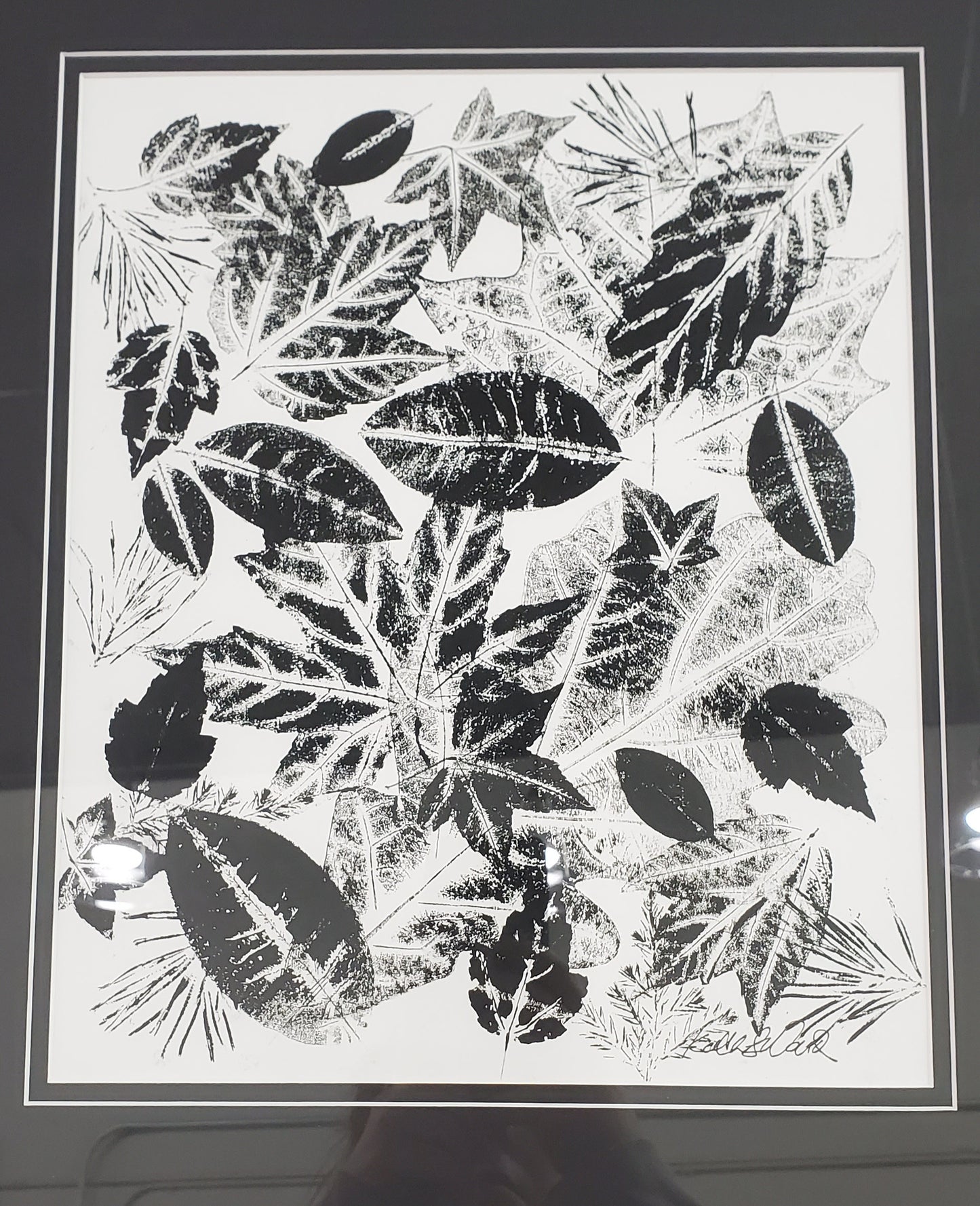 Leaf Impressions Ink and Leaves II