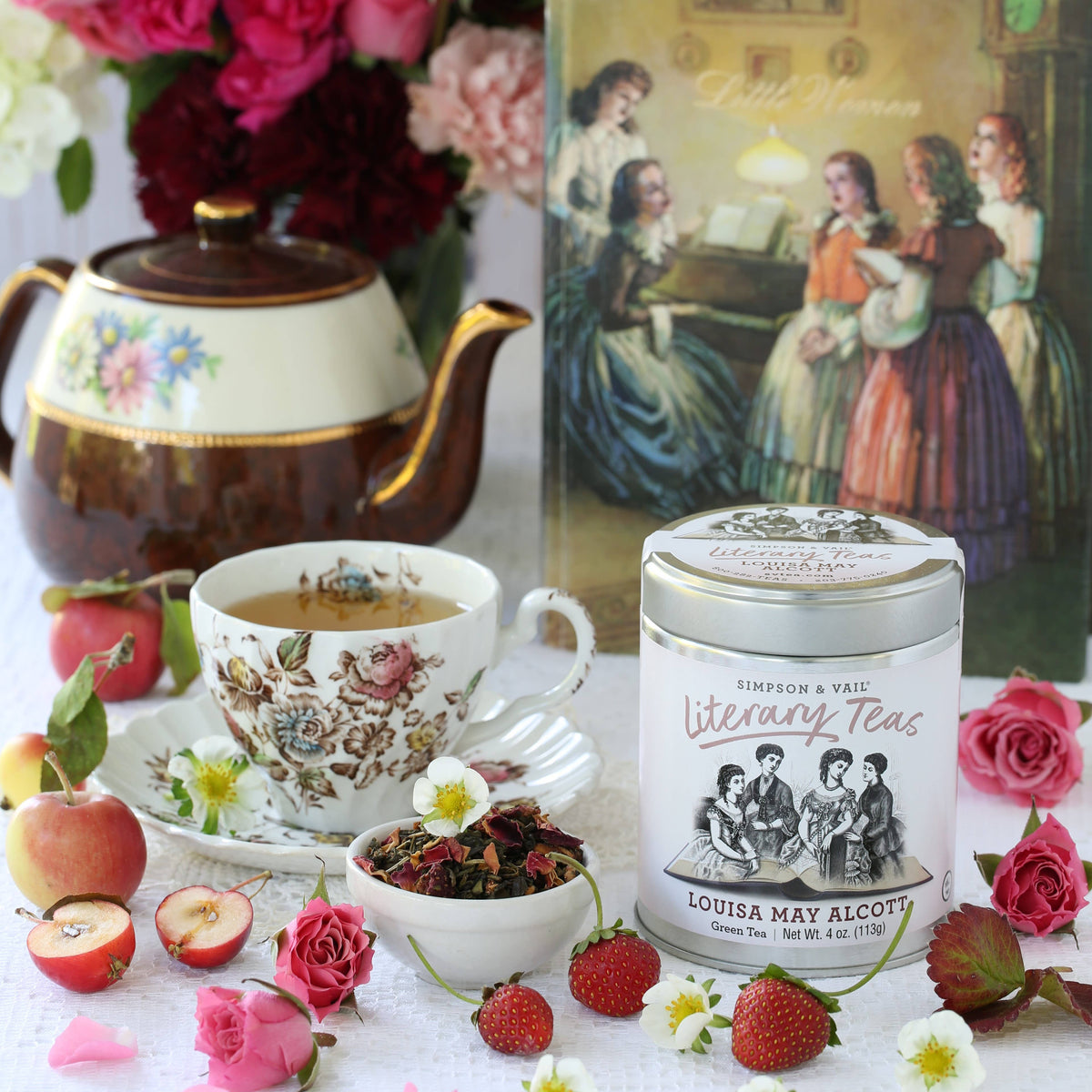 Simpson & Vail - Louisa May Alcott’s Green Tea Blend - 4 Ounce Tin - Lavenders Blue Home and Body Boutique