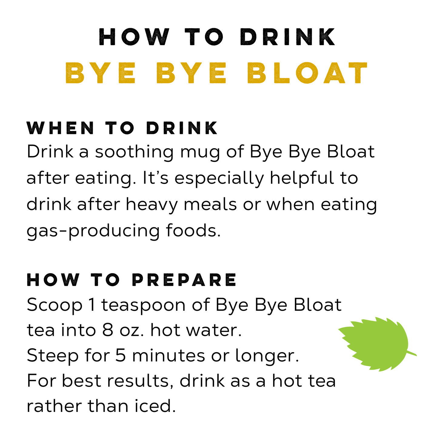 Loose Leaf Tea Market - Bye Bye Bloat Tea