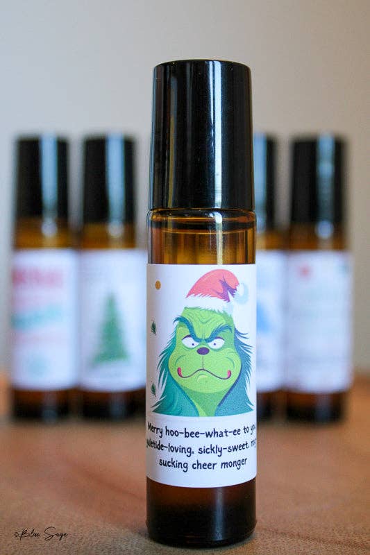 Grinch Essential Oil Roller | Holiday Hoo Be What-ee GIft - Lavenders Blue Home and Body Boutique