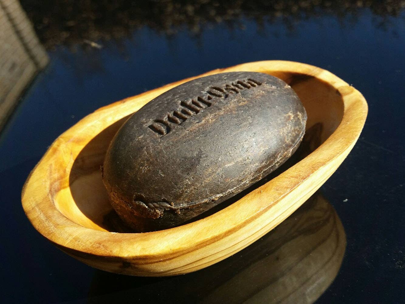 wooden soap dish approx. 14 — 16 cm