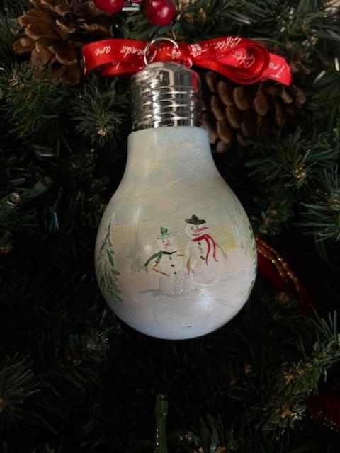 Hand Painted Snowman Ornament