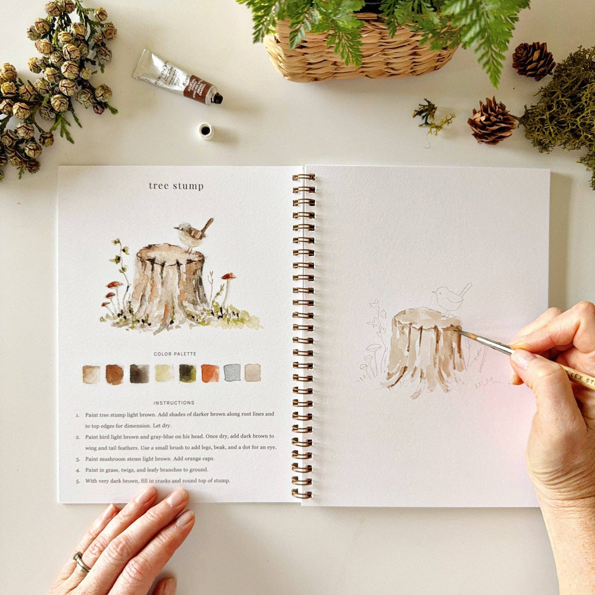 emily lex studio - Woodland watercolor workbook - Lavenders Blue Home and Body Boutique