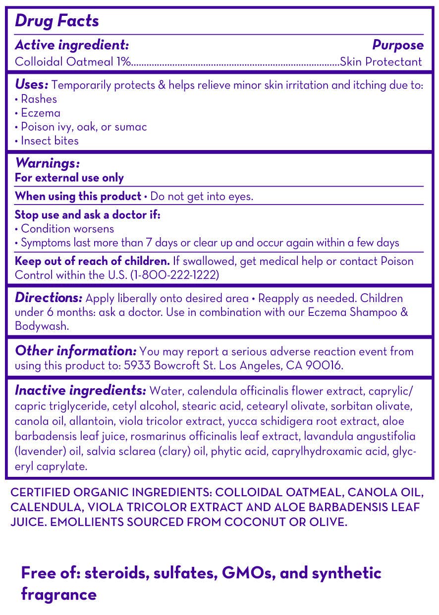California Baby - Therapeutic Relief™ Eczema Cream: 4oz/113g - Lavenders Blue Home and Body Boutique