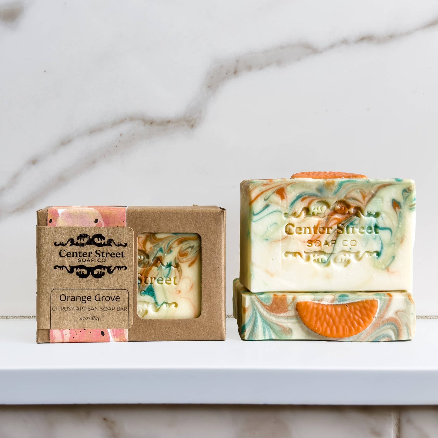 Center Street Soap Co - Orange Grove Summer Handmade Soap Bar - 4oz