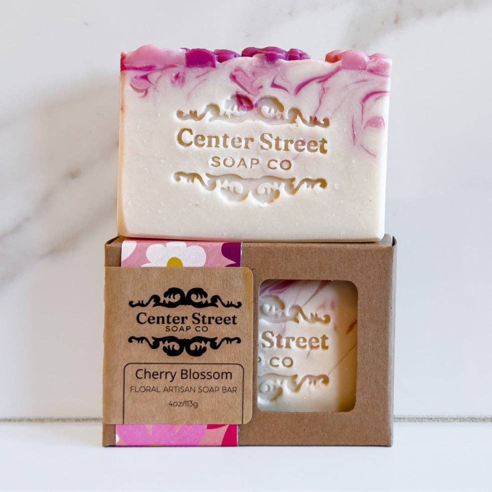 Center Street Soap Co - Cherry Blossom Spring Handmade Soap Bar - 4oz