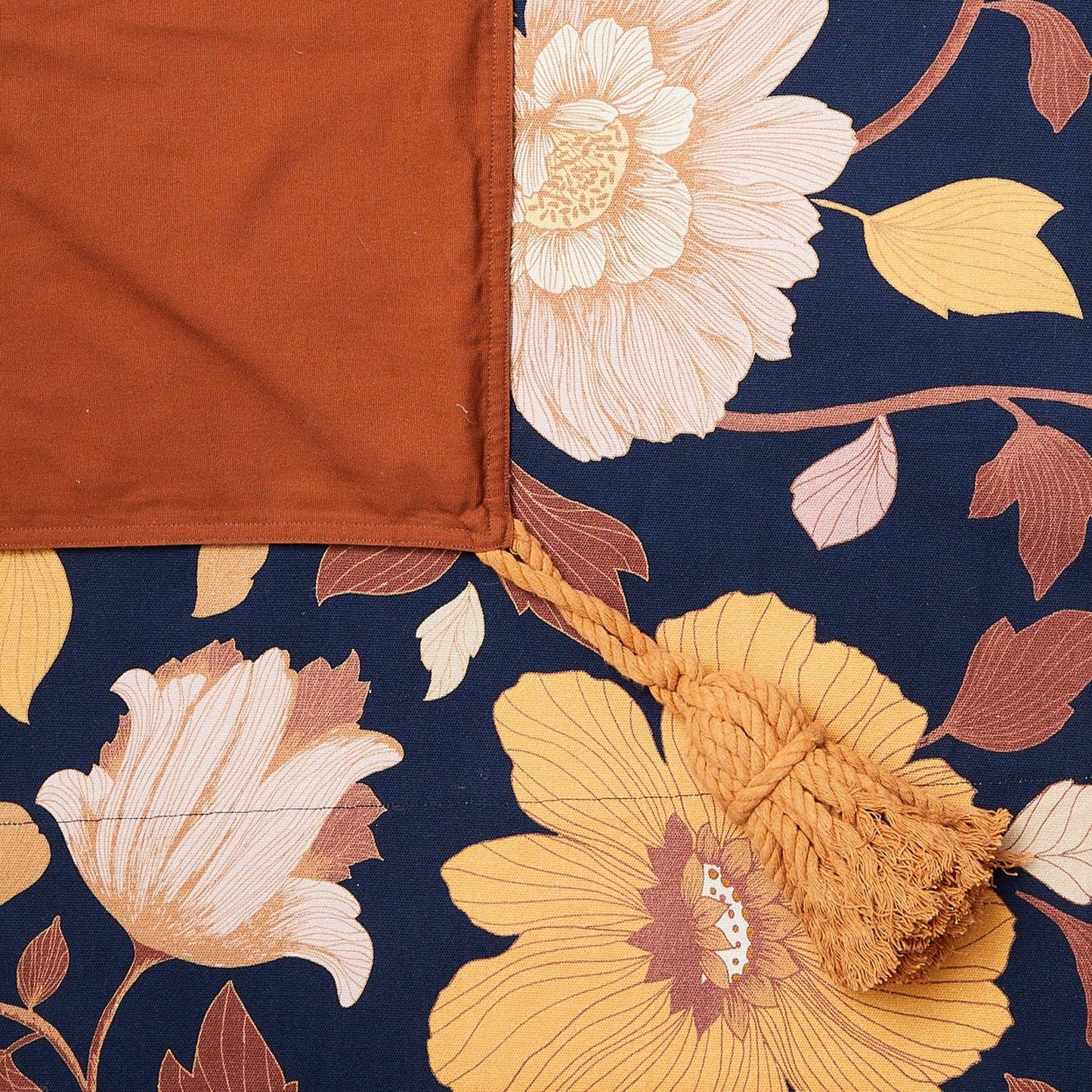 Wandering Folk - Grandé Fleur Picnic Blanket - Nightshade