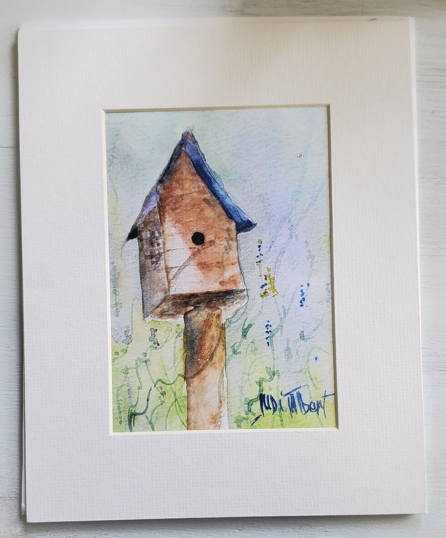 Birdhouse Charm by Judi Talbert Print