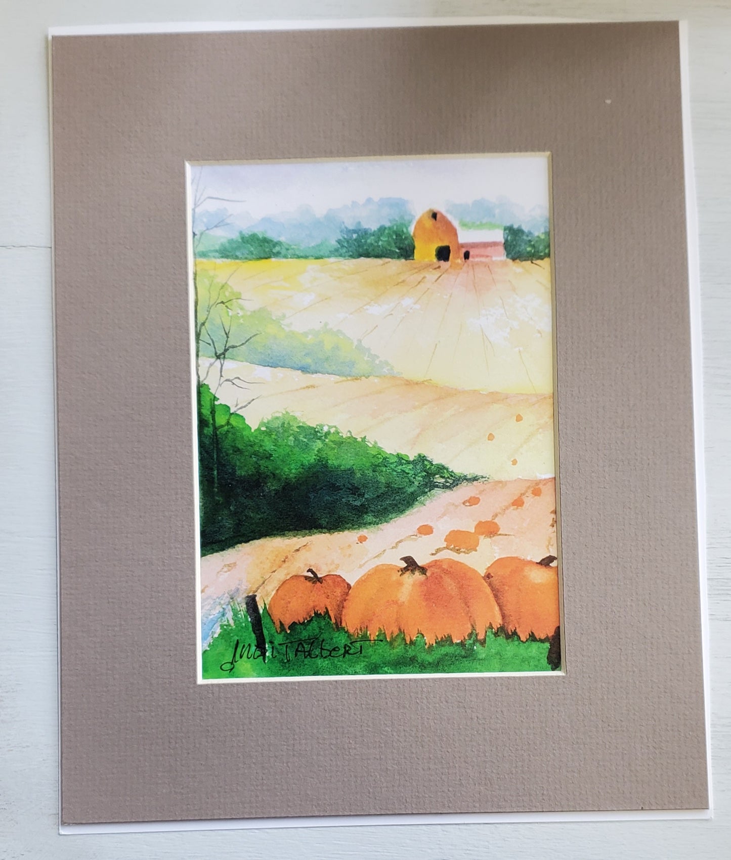 Pumpkin Field by Judi Talbert Print