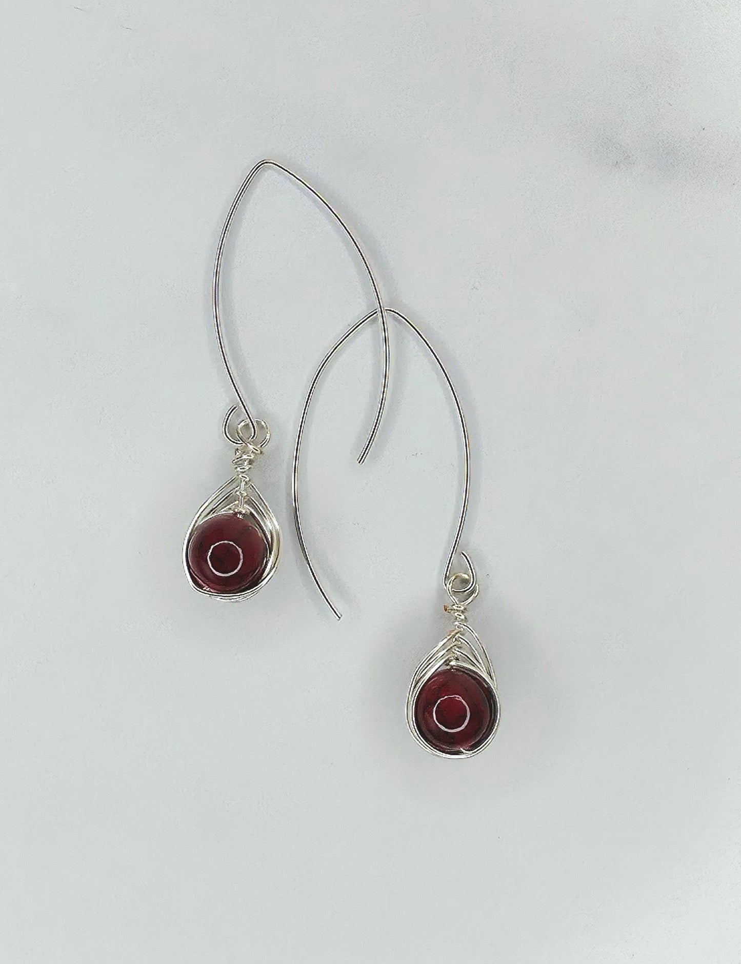 Red Agate Stone Earrings
