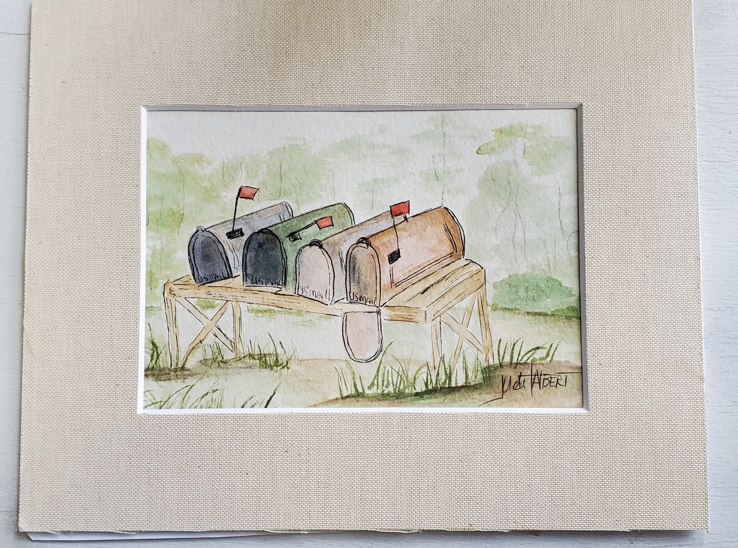 Mailbox Row by Judi Talbert Original