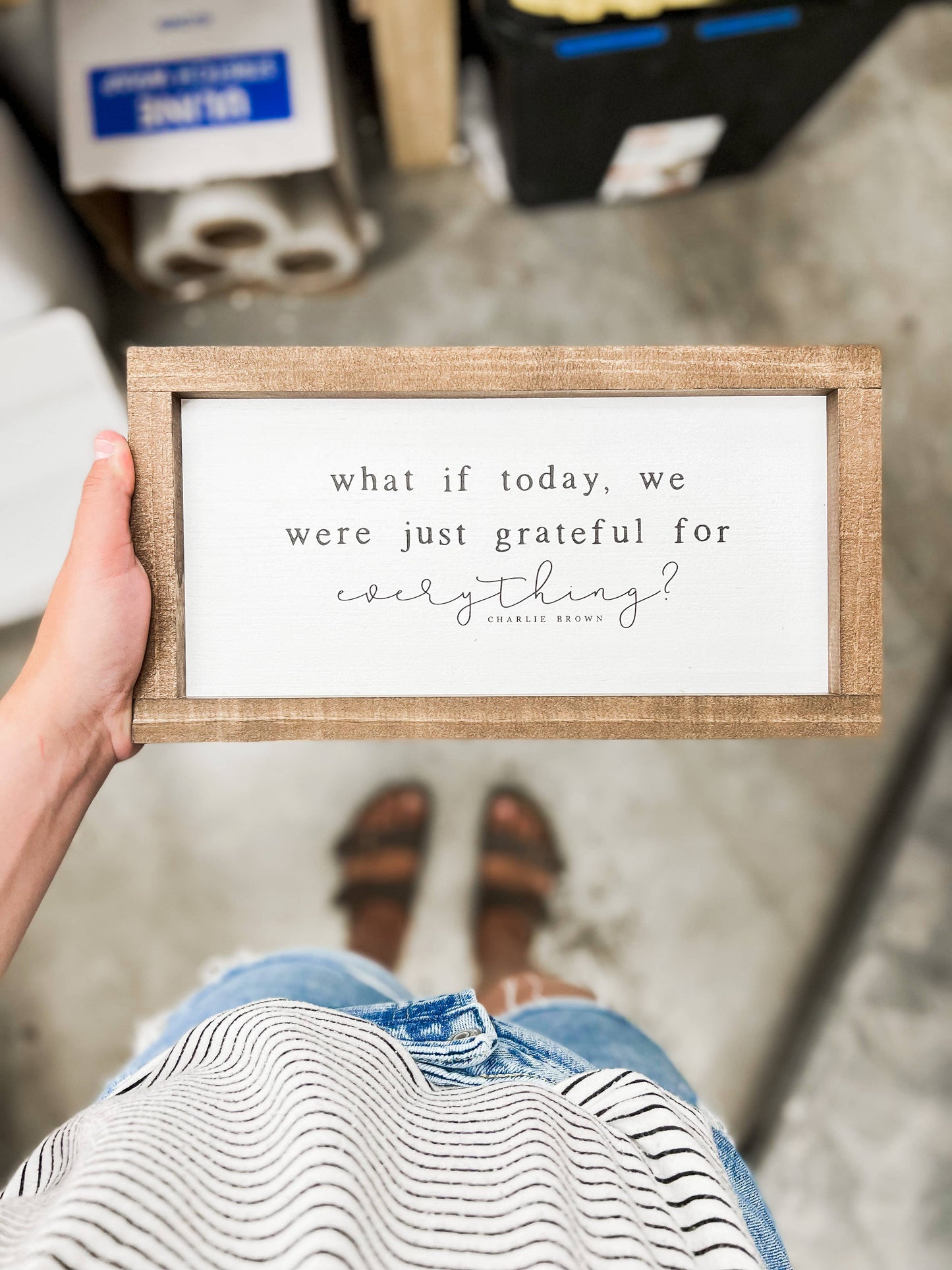What If Today, We Were Just Grateful | Fall Wood Sign - Lavenders Blue Home and Body Boutique