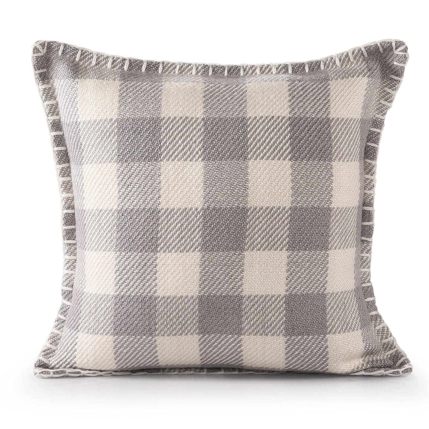 Dana Polyester Throw Pillow, 20" x 20", Light Gray/Ivory - Lavenders Blue Home and Body Boutique