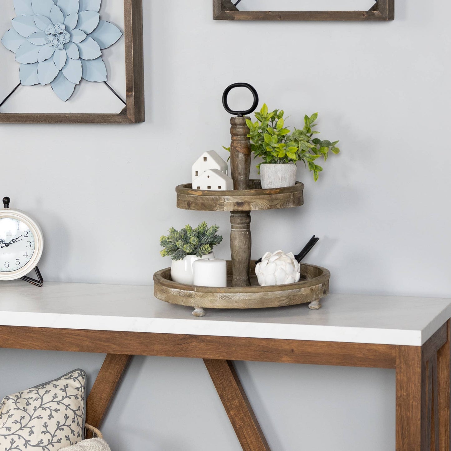Two Tier Decorative Stand - Lavenders Blue Home and Body Boutique