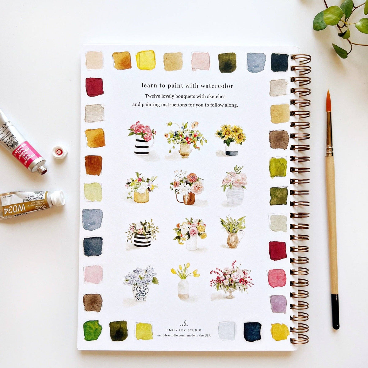 emily lex studio - Bouquets watercolor workbook - Lavenders Blue Home and Body Boutique 