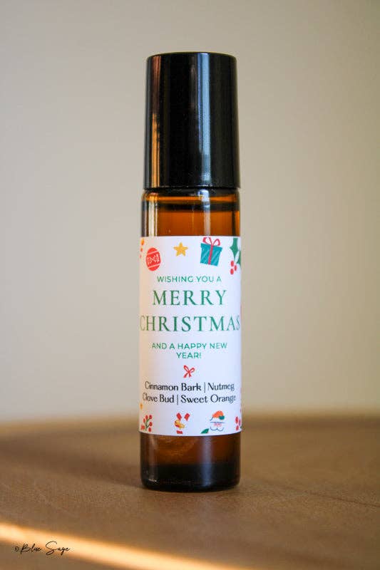 Blue Sage - 'Merry Christmas, and a Happy New Year' | Essential Oil Roll - Lavenders Blue Home and Body Boutique 