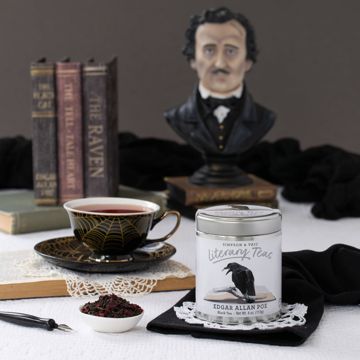 Simpson & Vail - Edgar Allan Poe’s Black Tea Blend - 4 Ounce Tin - Lavenders Blue Home and Body Boutique 