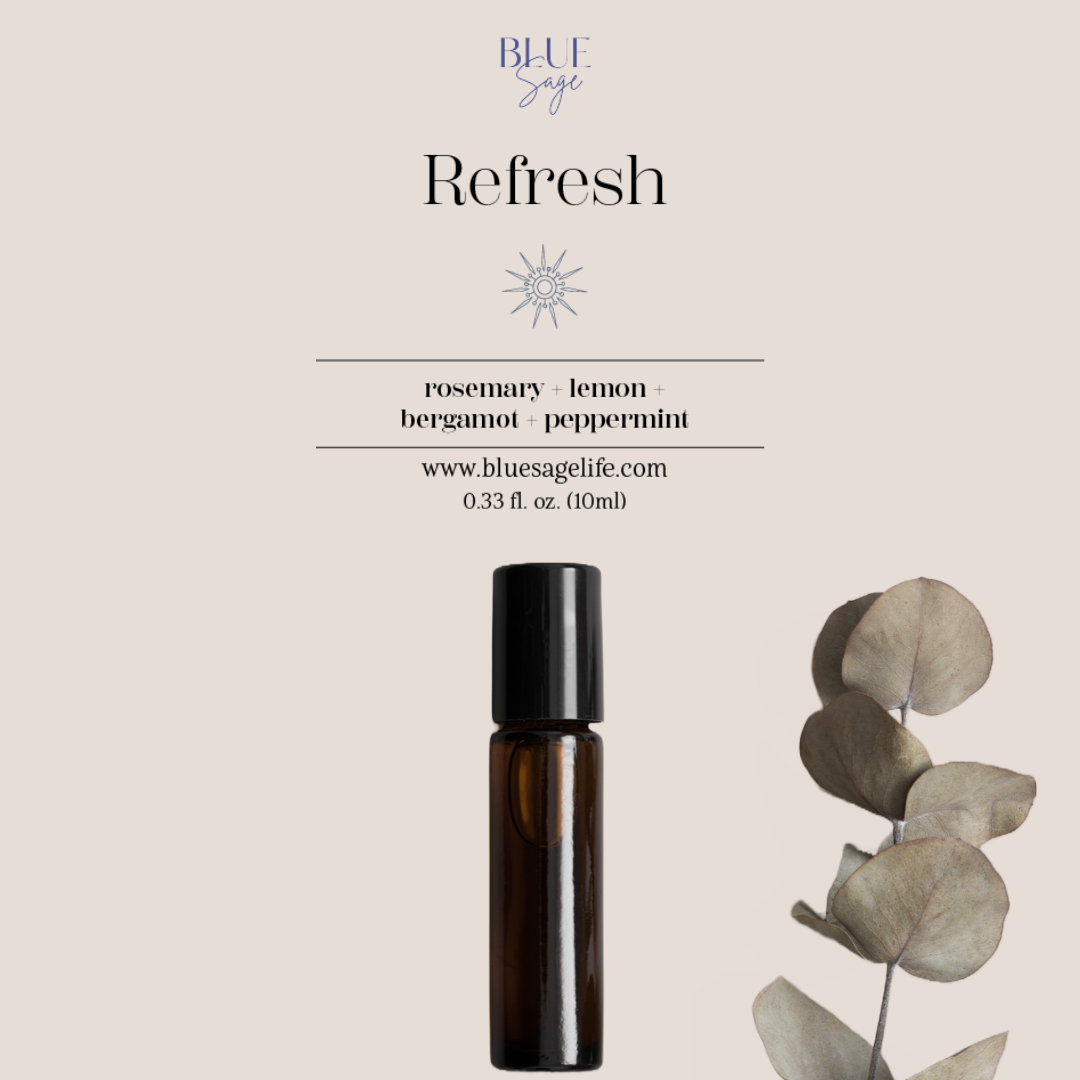 Blue Sage - Refresh Blend Essential Oil Roller | Aromatherapy Roll On - Lavenders Blue Home and Body Boutique 