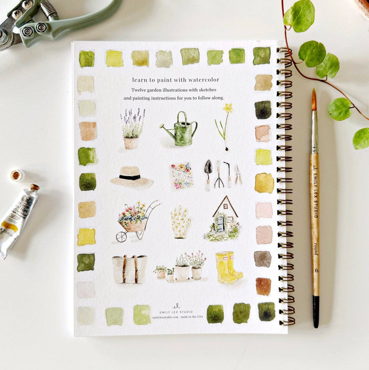 emily lex studio - Garden watercolor workbook - Lavenders Blue Home and Body Boutique 