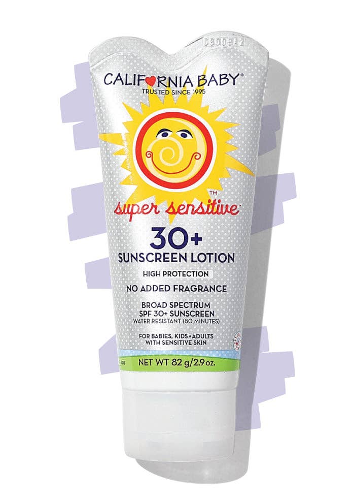 California Baby - (No Fragrance) Super Sensitive™ Broad Spectrum SPF 30+ Sunscreen: 1.8oz/51g - Lavenders Blue Home and Body Boutique 