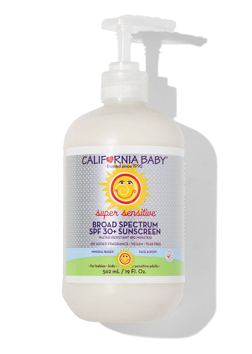 California Baby - (No Fragrance) Super Sensitive™ Broad Spectrum SPF 30+ Sunscreen: 1.8oz/51g - Lavenders Blue Home and Body Boutique 