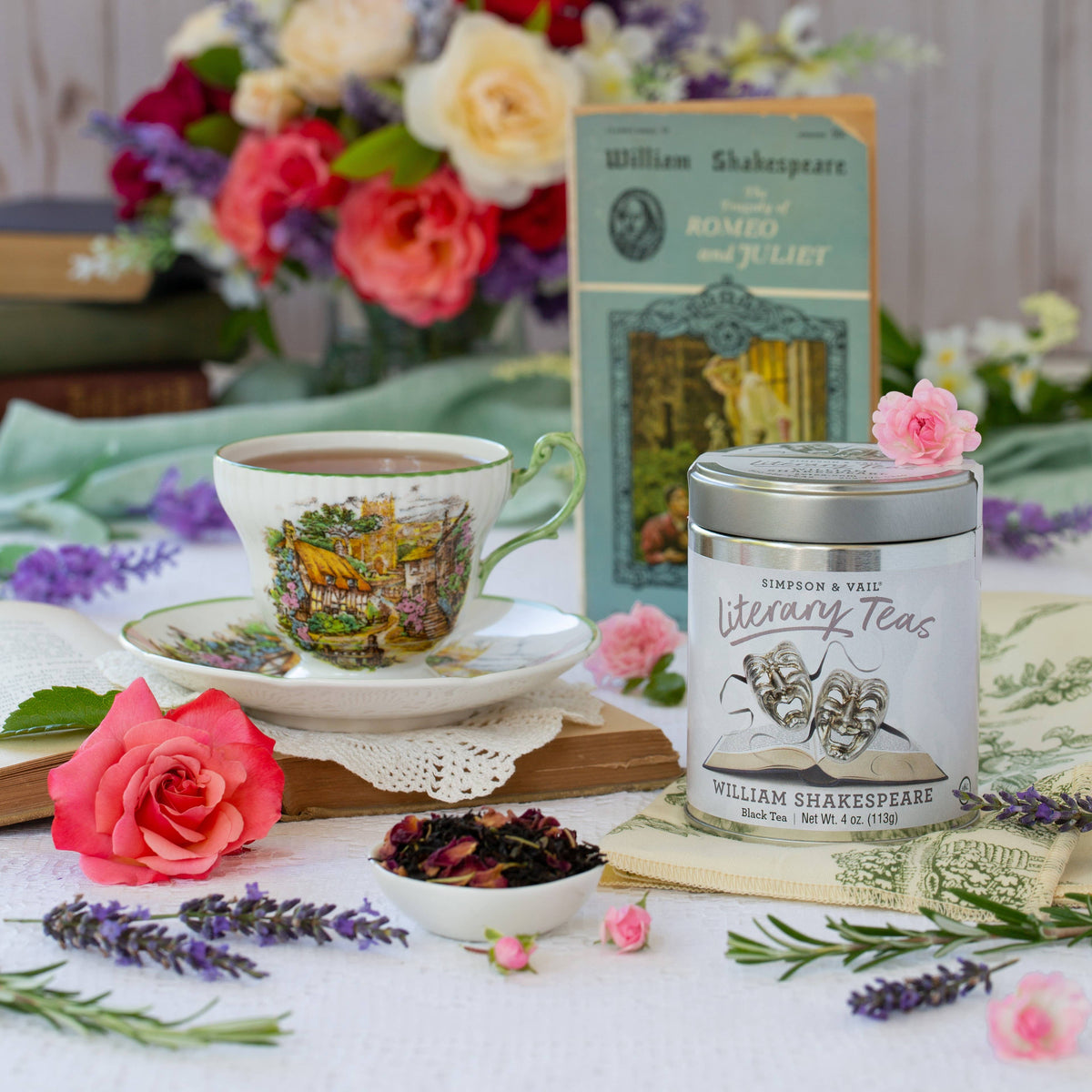 Simpson & Vail - William Shakespeare’s Black Tea Blend - 4 Ounce Tin - Lavenders Blue Home and Body Boutique 