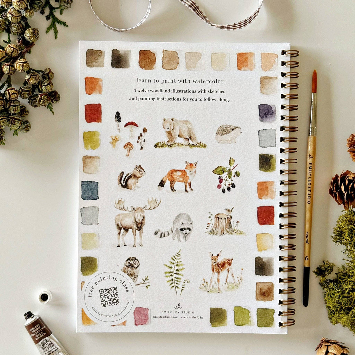 emily lex studio - Woodland watercolor workbook - Lavenders Blue Home and Body Boutique 