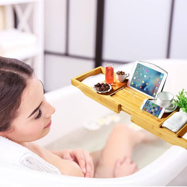 Bamboo Deluxe Bath Caddy