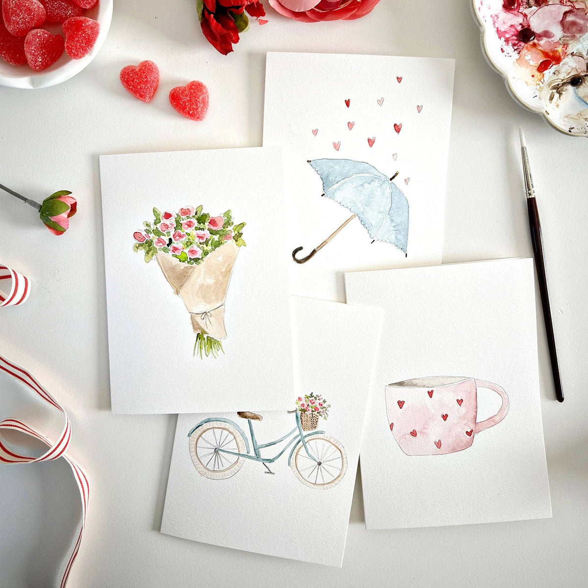 emily lex studio - Love sweet love paintable notecard - Lavenders Blue Home and Body Boutique 