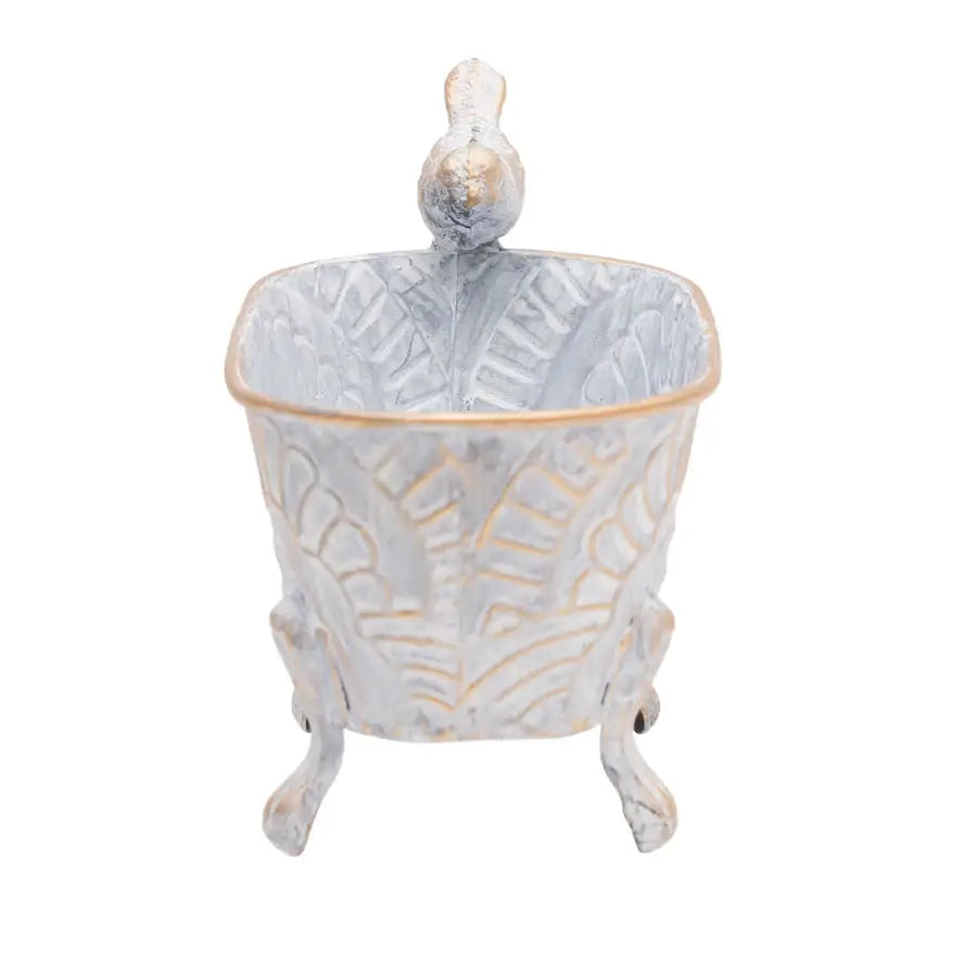 Foreside Home & Garden - Boho Bird Mini Bathtub Planter Soap Dish Brass - Lavenders Blue Home and Body Boutique 
