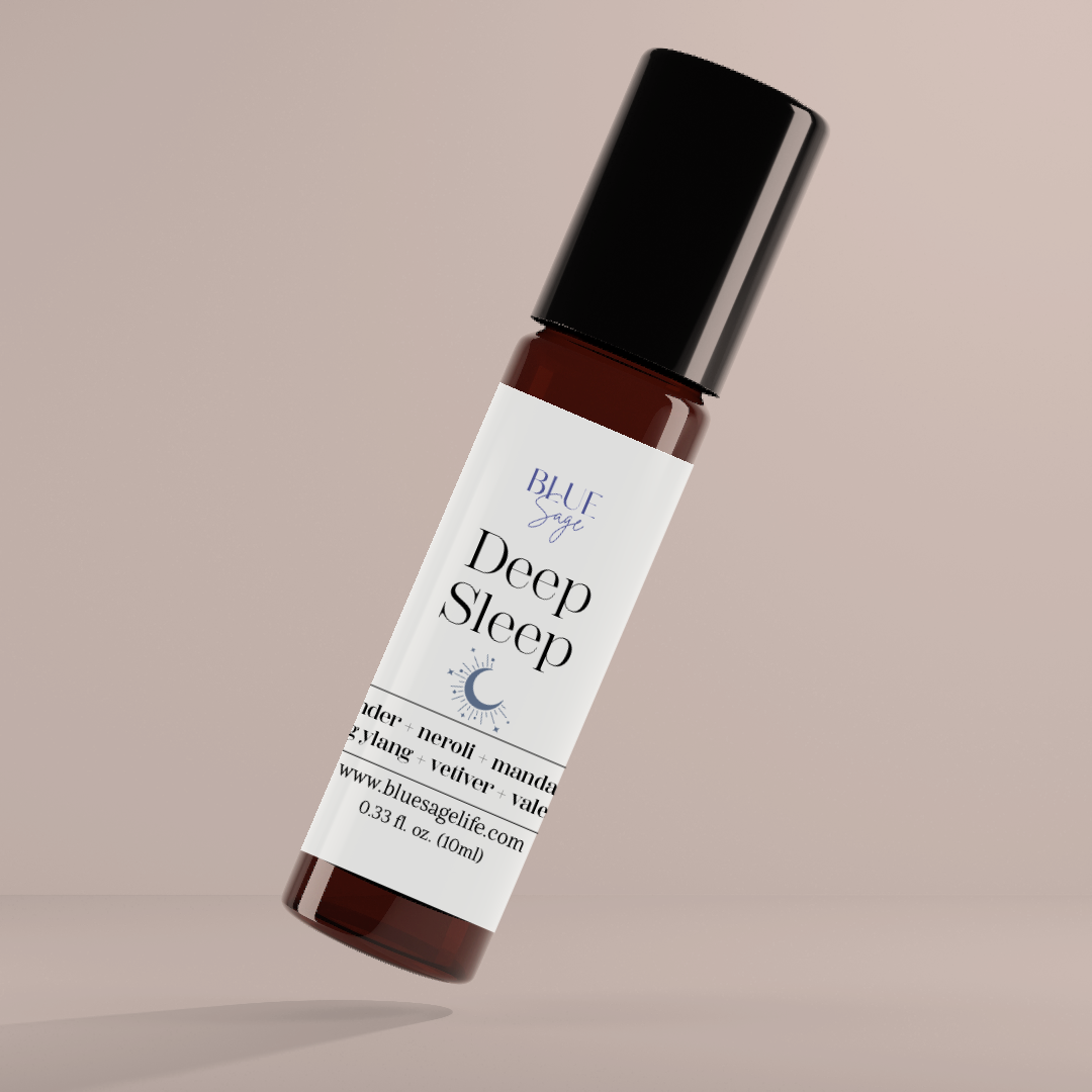 Blue Sage - Deep Sleep Blend Roll On | Essential Oil Aromatherapy Roller - Lavenders Blue Home and Body Boutique 