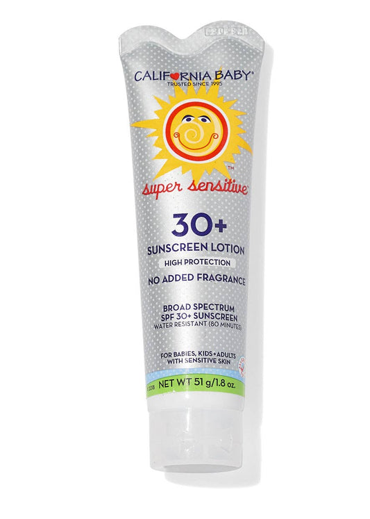 California Baby - (No Fragrance) Super Sensitive™ Broad Spectrum SPF 30+ Sunscreen: 1.8oz/51g - Lavenders Blue Home and Body Boutique 