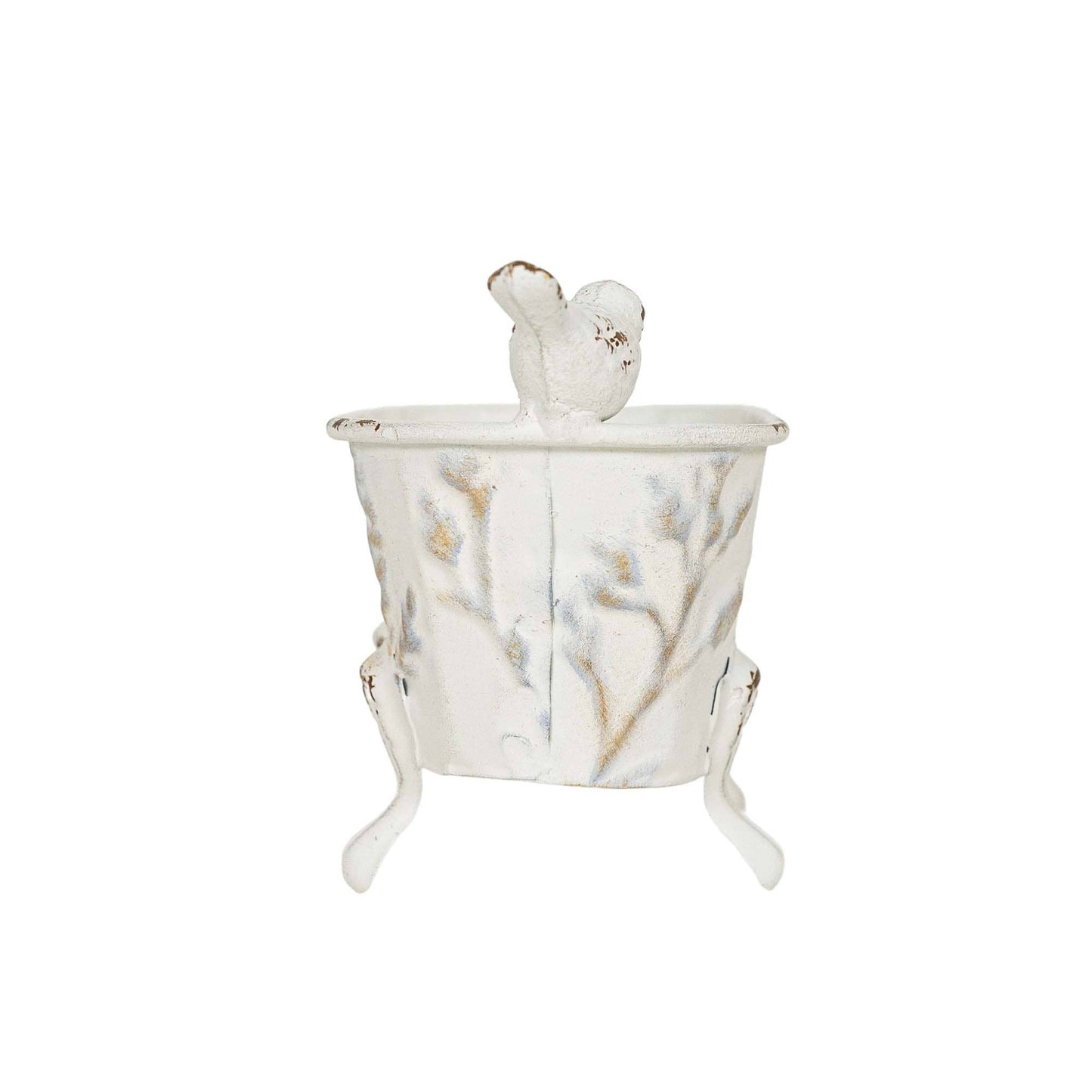 Foreside Home & Garden - Lyra Vintage Clawfoot Bathtub Mini Planter White Soap Dish - Lavenders Blue Home and Body Boutique 