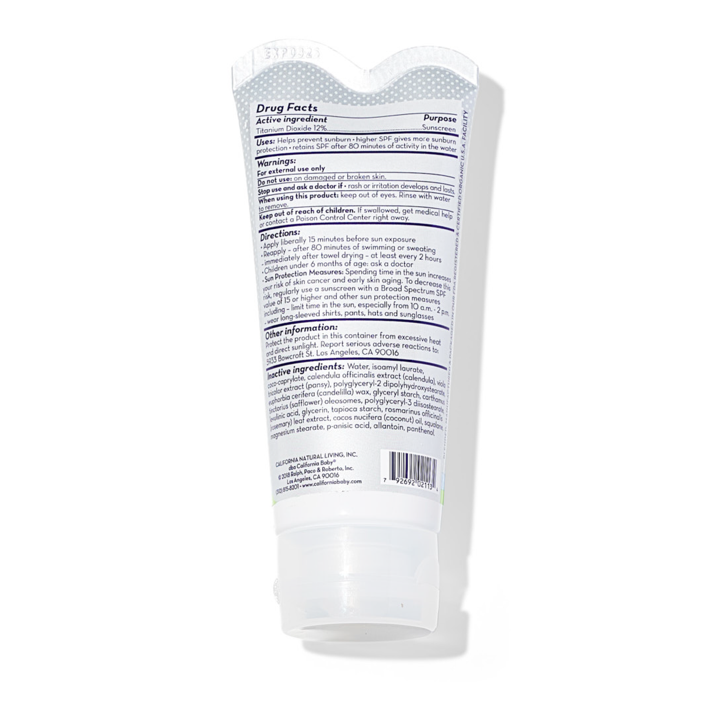 California Baby - (No Fragrance) Super Sensitive™ Broad Spectrum SPF 30+ Sunscreen: 1.8oz/51g - Lavenders Blue Home and Body Boutique 