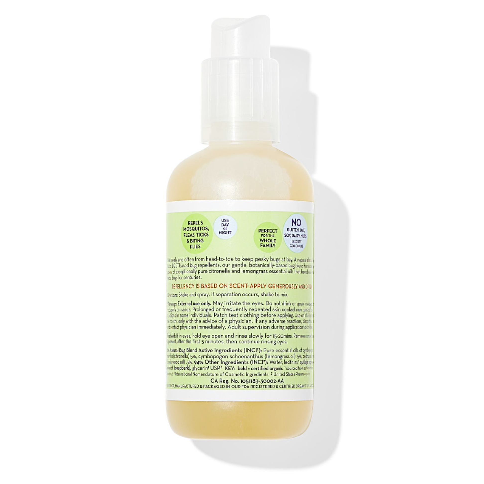 California Baby - Natural Bug Blend™ Bug Repellent Spray: 2oz/59mL - Lavenders Blue Home and Body Boutique 