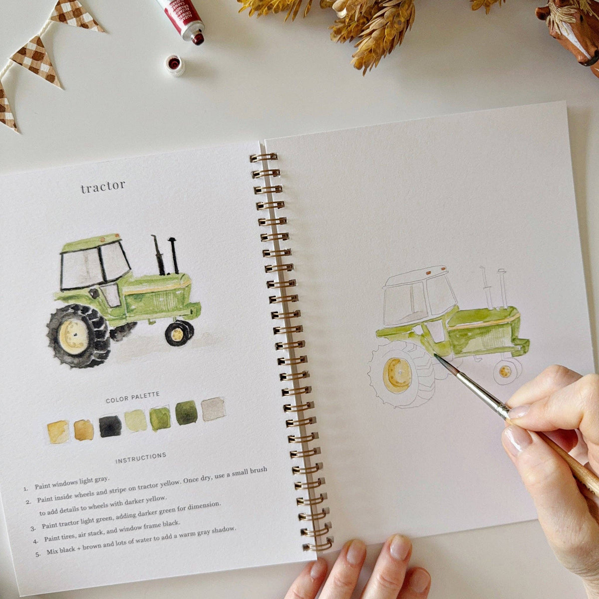 emily lex studio - Farm watercolor workbook - Lavenders Blue Home and Body Boutique 