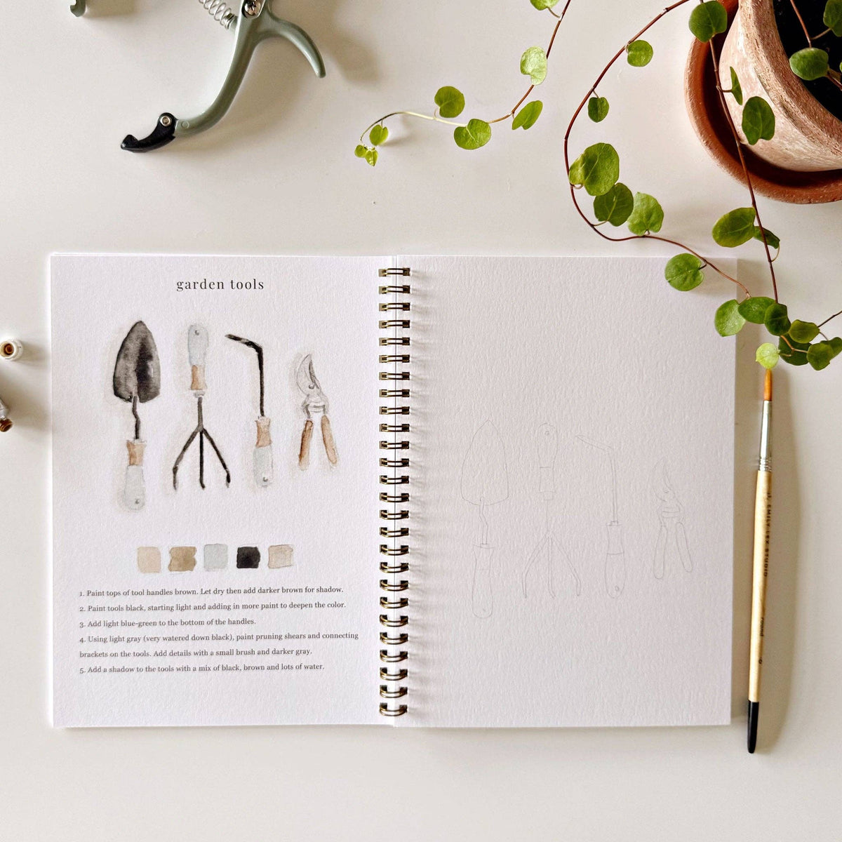 emily lex studio - Garden watercolor workbook - Lavenders Blue Home and Body Boutique 