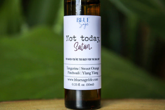 Blue Sage - Not Today Satan | Essential Oil Aromatherapy Roller - Lavenders Blue Home and Body Boutique 