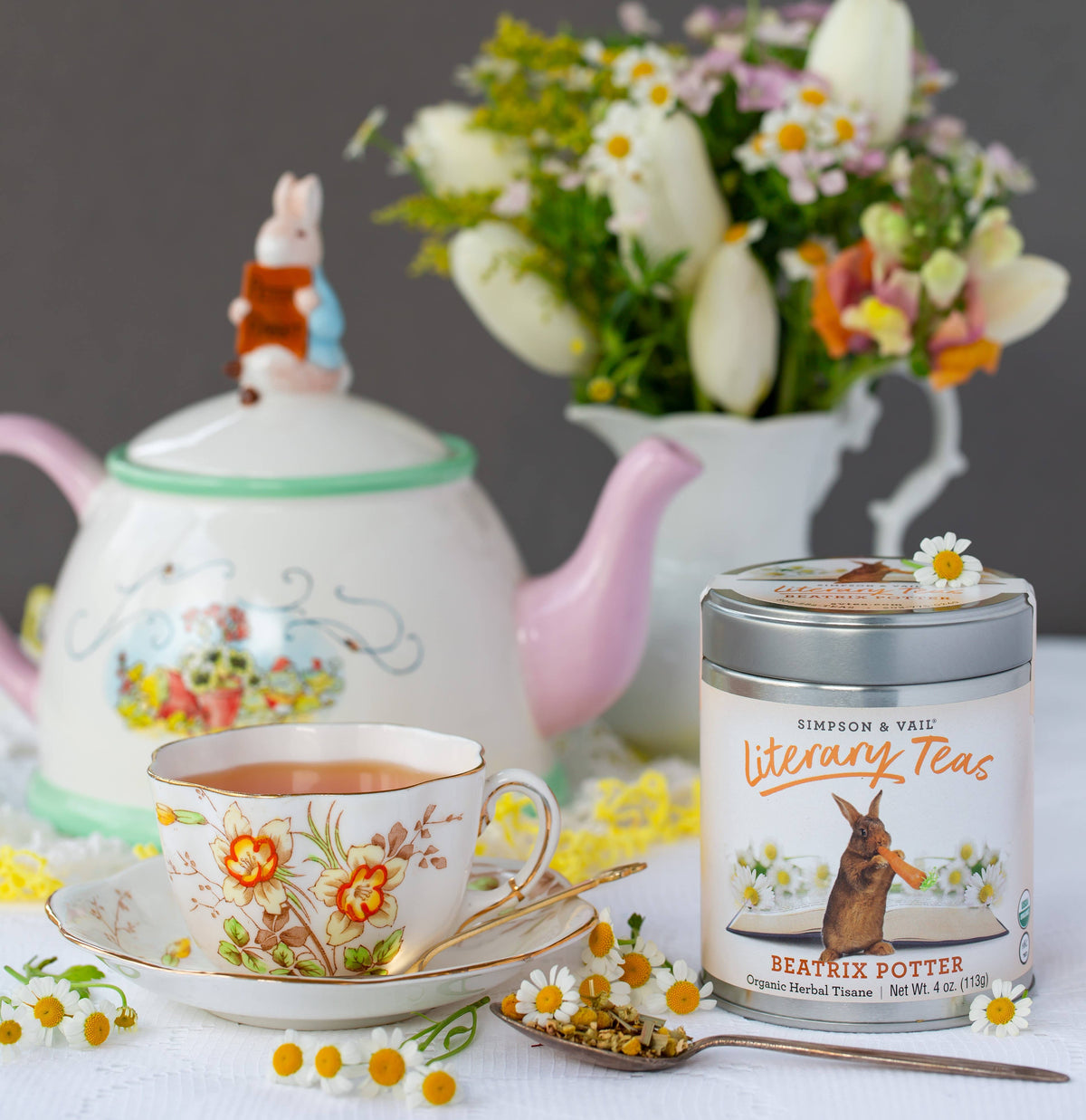 Simpson & Vail - Beatrix Potter’s Organic Herbal Tisane, 4 Ounce Tin - Lavenders Blue Home and Body Boutique 