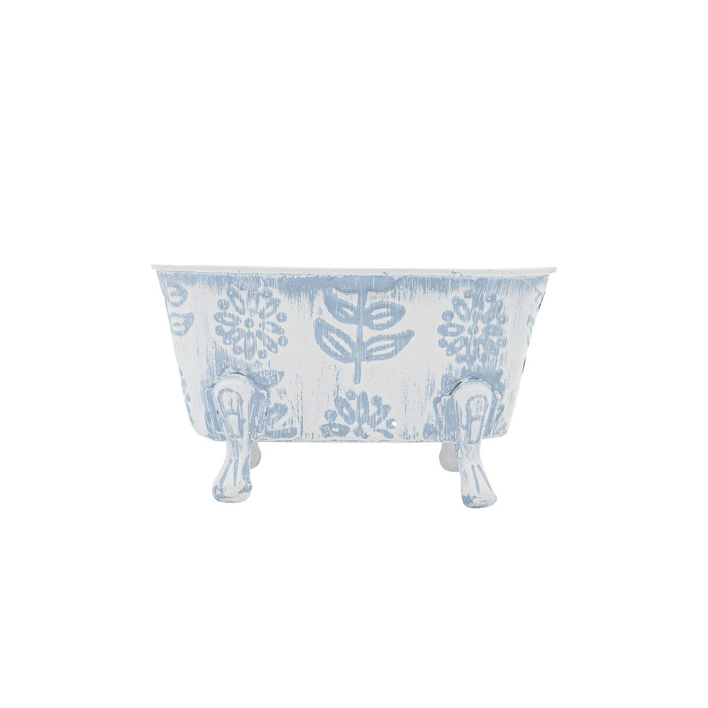 Foreside Home & Garden - Claire Floral Bathtub Soap Dish Blue - Lavenders Blue Home and Body Boutique 