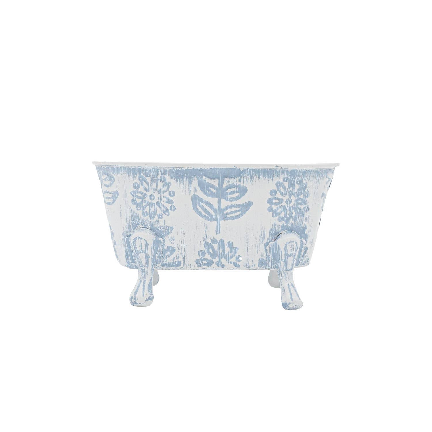 Foreside Home & Garden - Claire Floral Bathtub Soap Dish Blue - Lavenders Blue Home and Body Boutique 