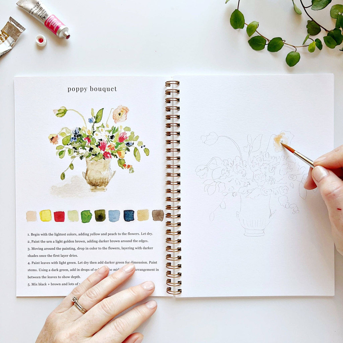 emily lex studio - Bouquets watercolor workbook - Lavenders Blue Home and Body Boutique 