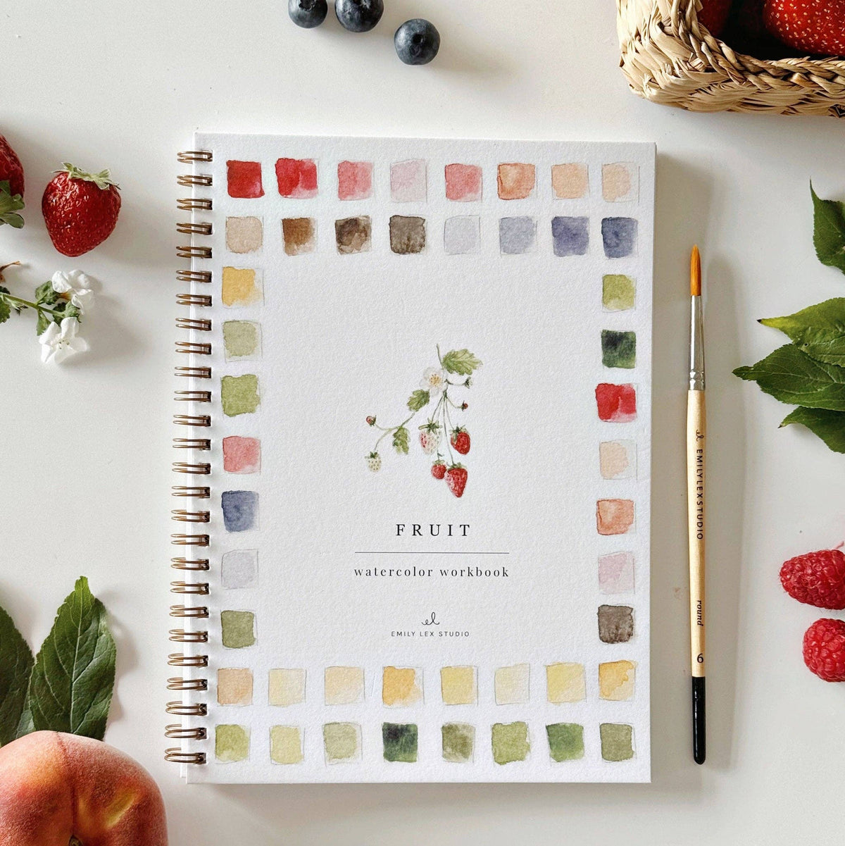 emily lex studio - Fruit watercolor workbook - Lavenders Blue Home and Body Boutique 