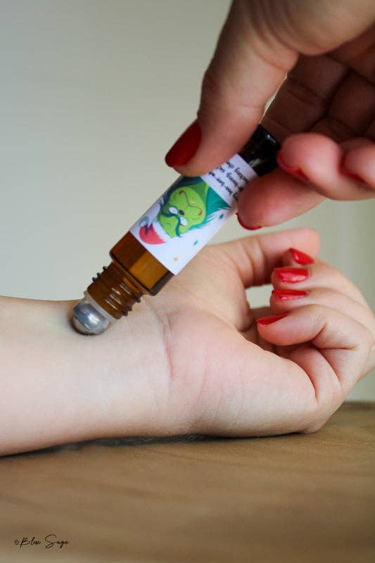 Grinch Essential Oil Roller | Holiday Hoo Be What-ee GIft - Lavenders Blue Home and Body Boutique 
