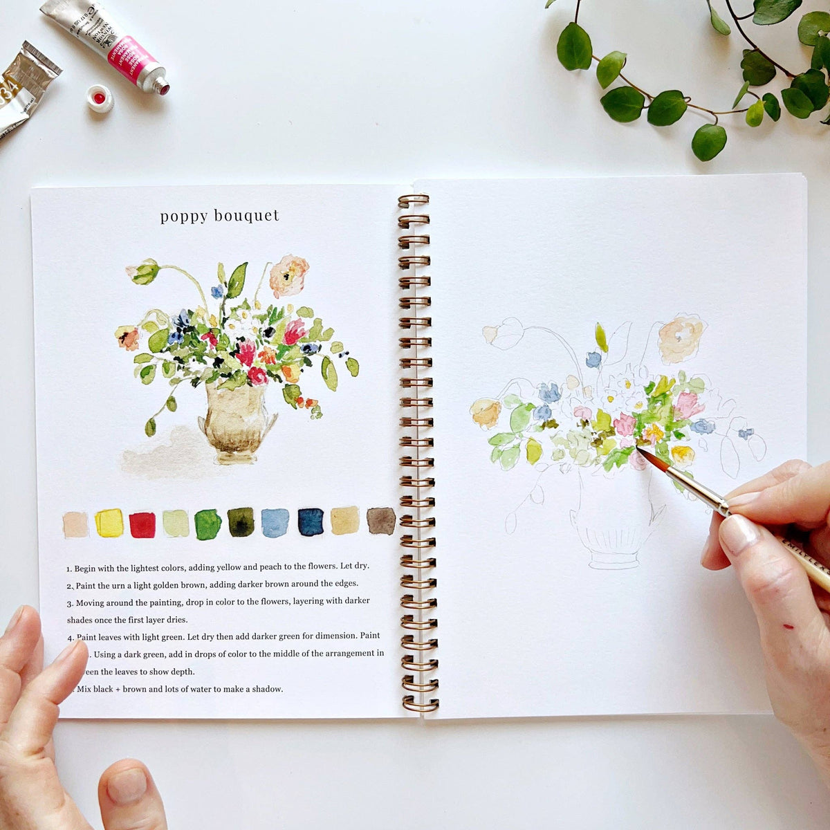 emily lex studio - Bouquets watercolor workbook - Lavenders Blue Home and Body Boutique 