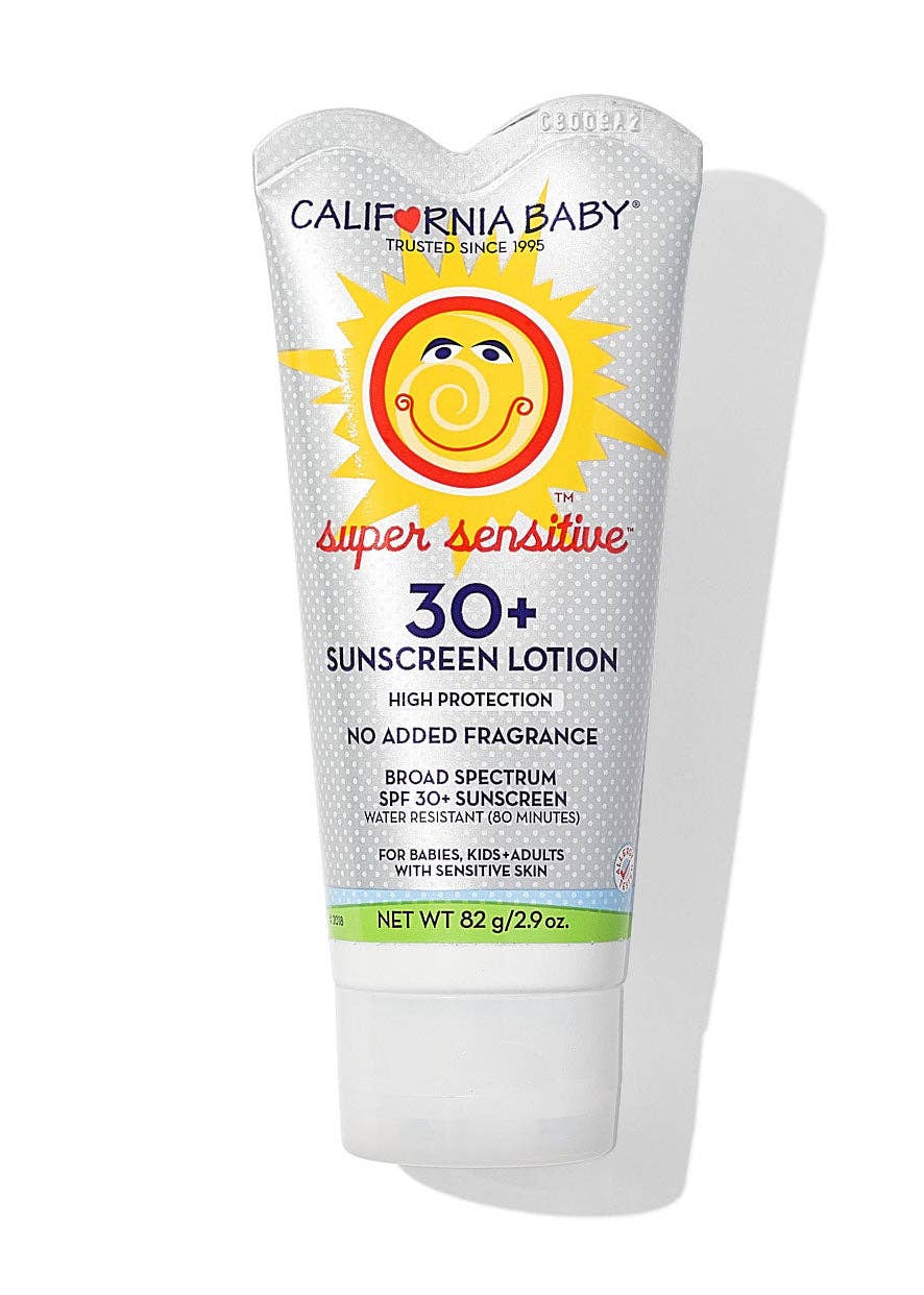 California Baby - (No Fragrance) Super Sensitive™ Broad Spectrum SPF 30+ Sunscreen: 1.8oz/51g - Lavenders Blue Home and Body Boutique 