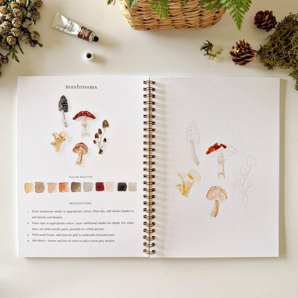 emily lex studio - Woodland watercolor workbook - Lavenders Blue Home and Body Boutique 