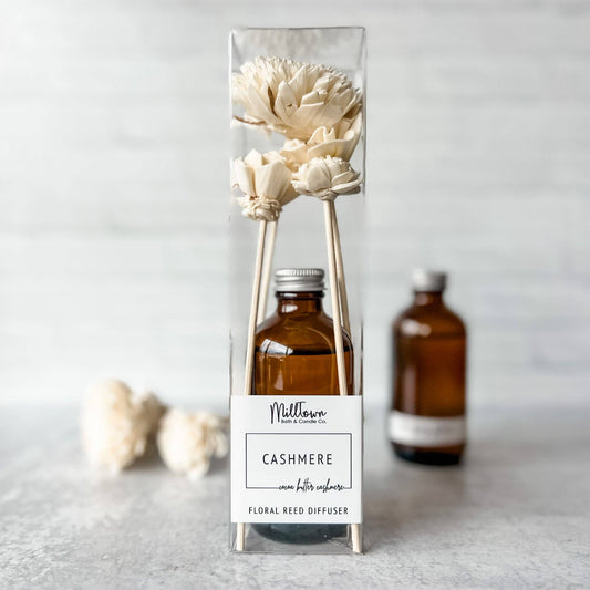 Cashmere Floral Reed Diffuser | Long-Lasting Scent | Clean & Flameless Fragrance