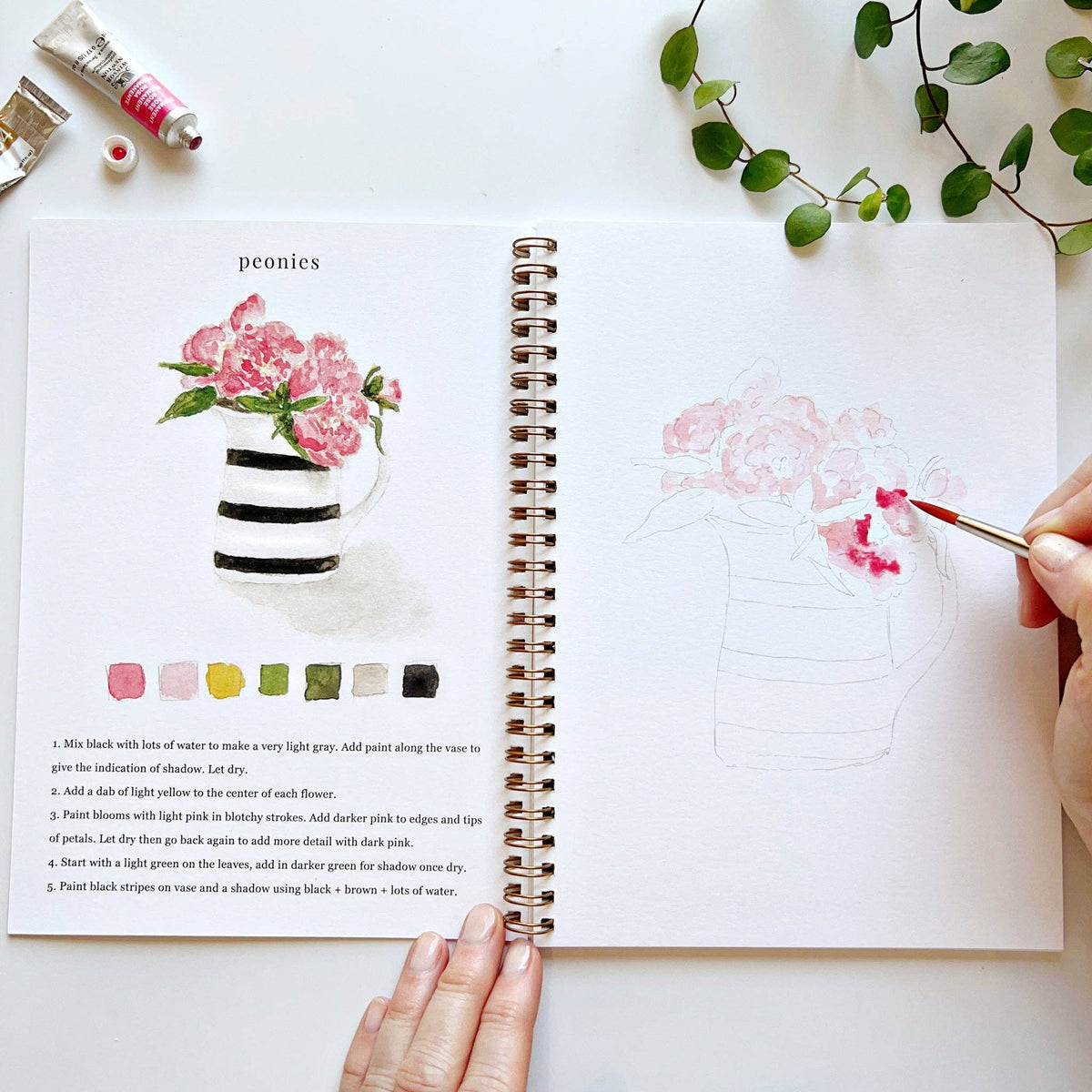 emily lex studio - Bouquets watercolor workbook - Lavenders Blue Home and Body Boutique 